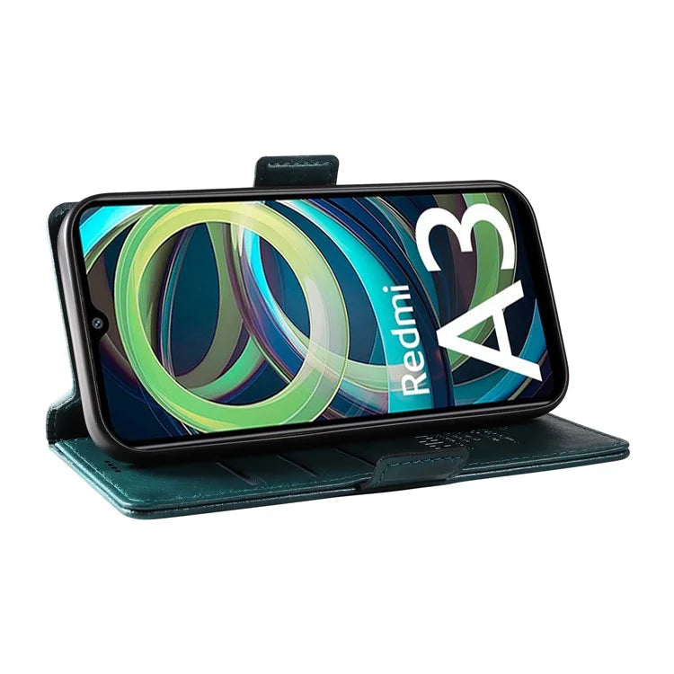 YIKATU YK-007 For Xiaomi Redmi A3 Wallet Case PU Leather+TPU Interior Protective Phone Cover