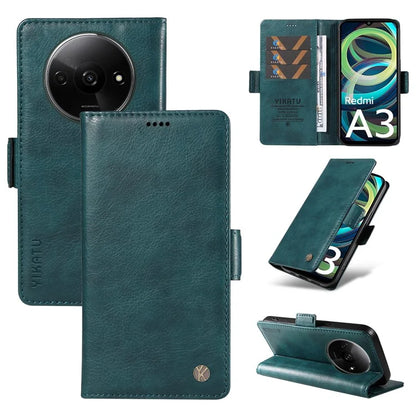 YIKATU YK-007 For Xiaomi Redmi A3 Wallet Case PU Leather+TPU Interior Protective Phone Cover