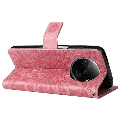 KT Imprinting Flower Series-1 For Xiaomi Redmi A3 Case Stand Function Leather Phone Cover