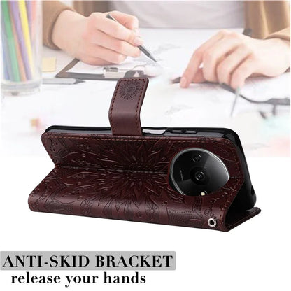 KT Imprinting Flower Series-1 For Xiaomi Redmi A3 Case Stand Function Leather Phone Cover
