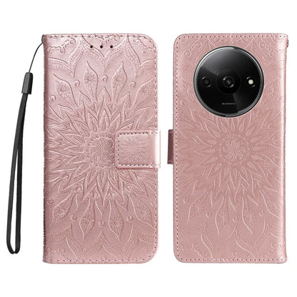 KT Imprinting Flower Series-1 For Xiaomi Redmi A3 Case Stand Function Leather Phone Cover