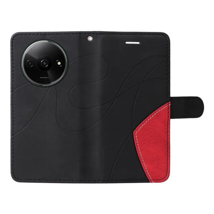 KT Leather Series-1 For Xiaomi Redmi A3 Case Color Splicing Imprinted Lines Phone Shell