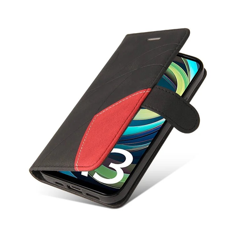 KT Leather Series-1 For Xiaomi Redmi A3 Case Color Splicing Imprinted Lines Phone Shell