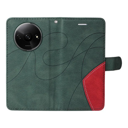 KT Leather Series-1 For Xiaomi Redmi A3 Case Color Splicing Imprinted Lines Phone Shell