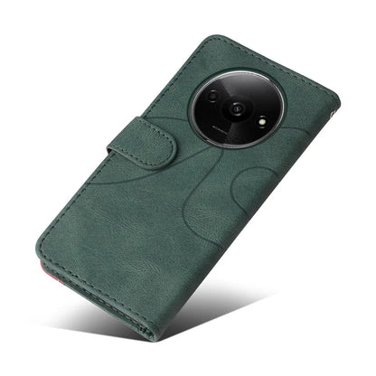 KT Leather Series-1 For Xiaomi Redmi A3 Case Color Splicing Imprinted Lines Phone Shell