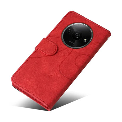KT Leather Series-1 For Xiaomi Redmi A3 Case Color Splicing Imprinted Lines Phone Shell