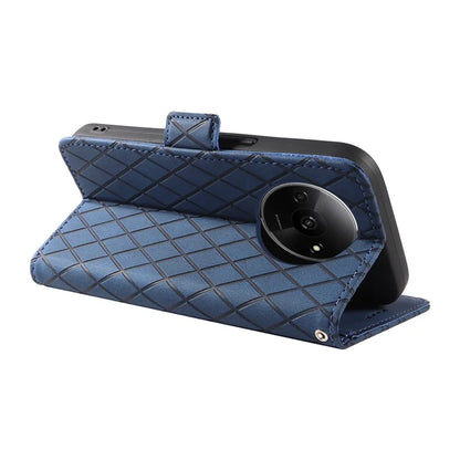For Xiaomi Redmi A3 Magnetic Case Rhombus Pattern Leather Wallet Phone Cover