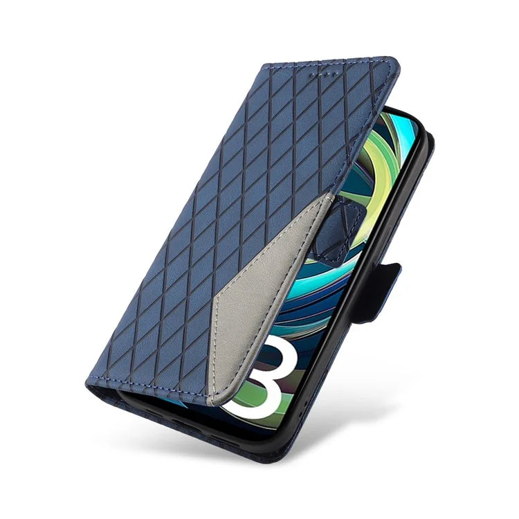 For Xiaomi Redmi A3 Magnetic Case Rhombus Pattern Leather Wallet Phone Cover