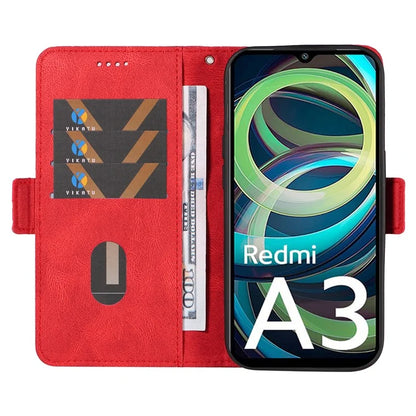 For Xiaomi Redmi A3 Magnetic Case Rhombus Pattern Leather Wallet Phone Cover