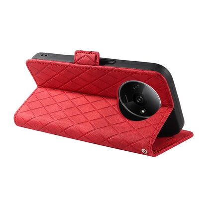 For Xiaomi Redmi A3 Magnetic Case Rhombus Pattern Leather Wallet Phone Cover