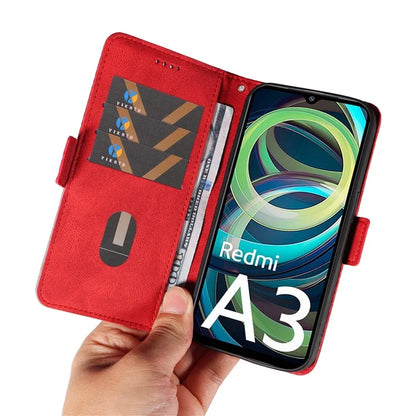 For Xiaomi Redmi A3 Magnetic Case Rhombus Pattern Leather Wallet Phone Cover