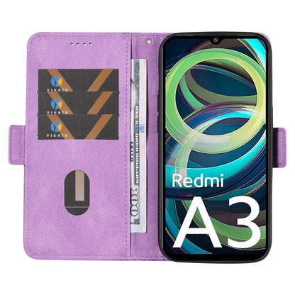 For Xiaomi Redmi A3 Magnetic Case Rhombus Pattern Leather Wallet Phone Cover