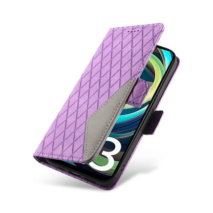 For Xiaomi Redmi A3 Magnetic Case Rhombus Pattern Leather Wallet Phone Cover