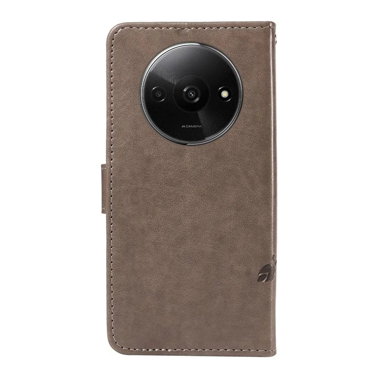 For Xiaomi Redmi A3 Leather Case Butterfly Flower Pattern Wallet Phone Cover