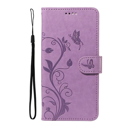 For Xiaomi Redmi A3 Leather Case Butterfly Flower Pattern Wallet Phone Cover