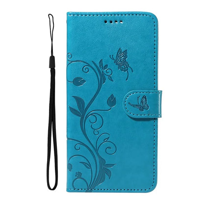 For Xiaomi Redmi A3 Leather Case Butterfly Flower Pattern Wallet Phone Cover