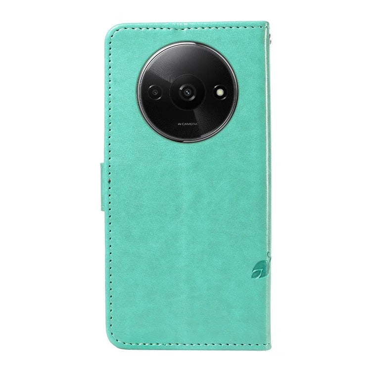 For Xiaomi Redmi A3 Leather Case Butterfly Flower Pattern Wallet Phone Cover