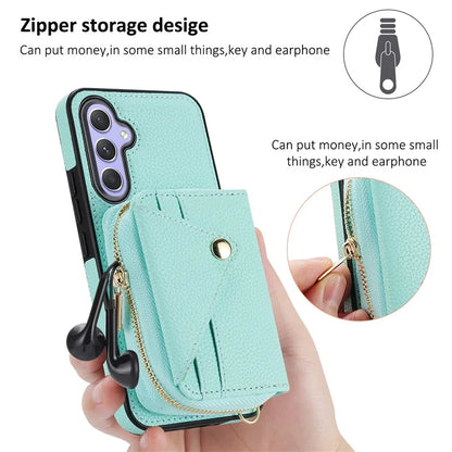 For Samsung Galaxy A05s 4G Cell Phone Case Leather Fully Wrapped RFID Blocking Cover