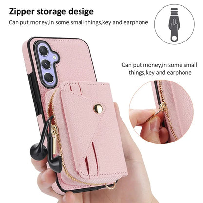For Samsung Galaxy A05s 4G Cell Phone Case Leather Fully Wrapped RFID Blocking Cover