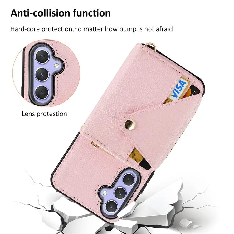 For Samsung Galaxy A05s 4G Cell Phone Case Leather Fully Wrapped RFID Blocking Cover