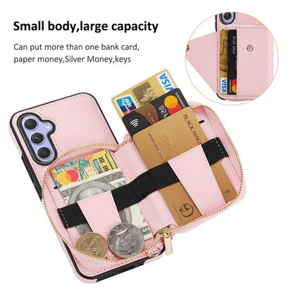 For Samsung Galaxy A05s 4G Cell Phone Case Leather Fully Wrapped RFID Blocking Cover