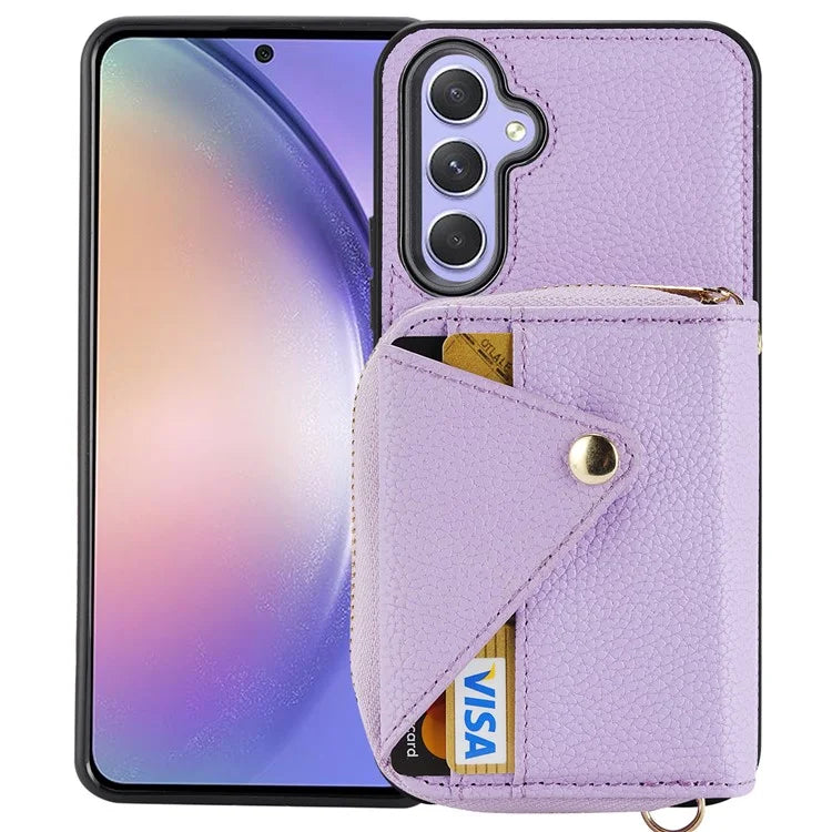 For Samsung Galaxy A05s 4G Cell Phone Case Leather Fully Wrapped RFID Blocking Cover