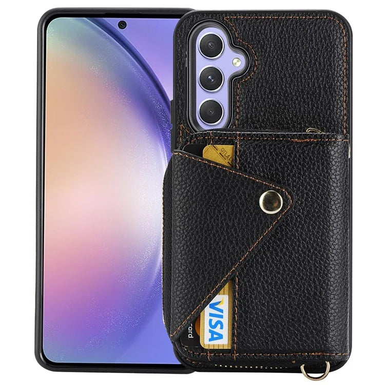 For Samsung Galaxy A05s 4G Cell Phone Case Leather Fully Wrapped RFID Blocking Cover
