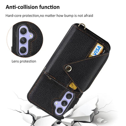For Samsung Galaxy A05s 4G Cell Phone Case Leather Fully Wrapped RFID Blocking Cover
