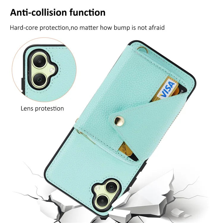 For Samsung Galaxy A05 4G Case RFID Blocking Leather Fully Wrapped Protective Cover