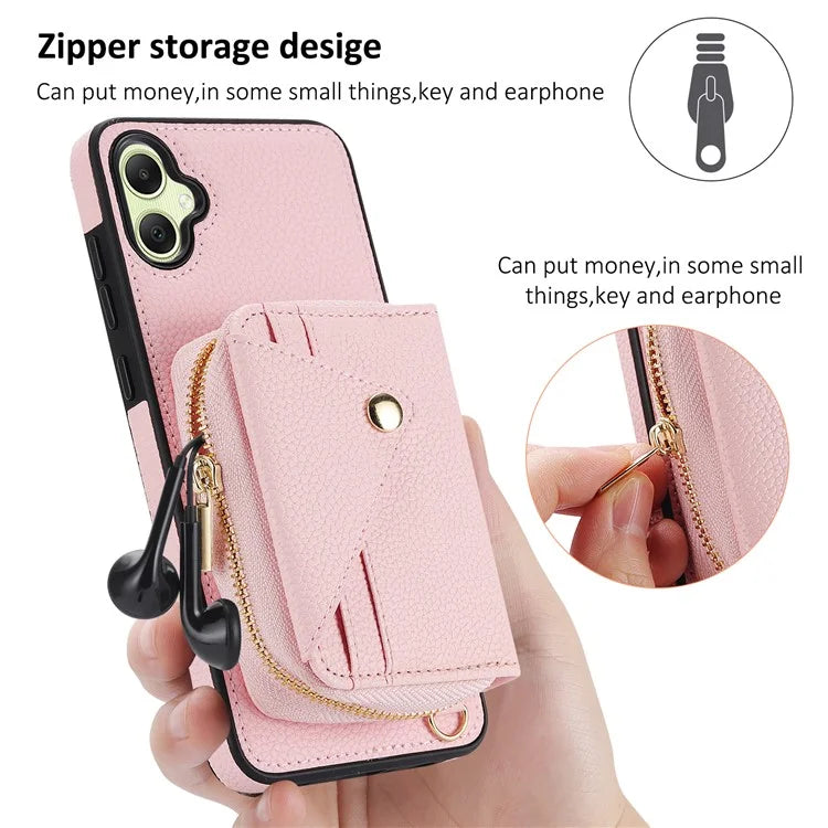 For Samsung Galaxy A05 4G Case RFID Blocking Leather Fully Wrapped Protective Cover
