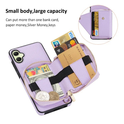 For Samsung Galaxy A05 4G Case RFID Blocking Leather Fully Wrapped Protective Cover