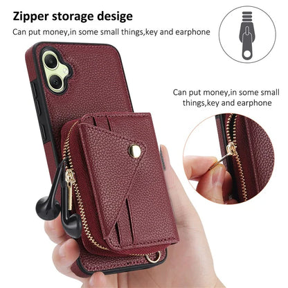 For Samsung Galaxy A05 4G Case RFID Blocking Leather Fully Wrapped Protective Cover