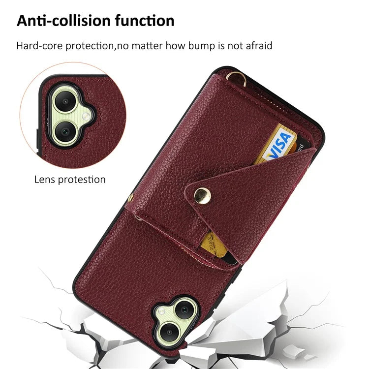 For Samsung Galaxy A05 4G Case RFID Blocking Leather Fully Wrapped Protective Cover