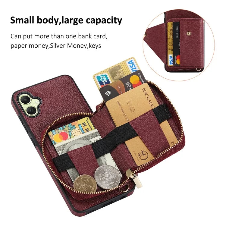 For Samsung Galaxy A05 4G Case RFID Blocking Leather Fully Wrapped Protective Cover