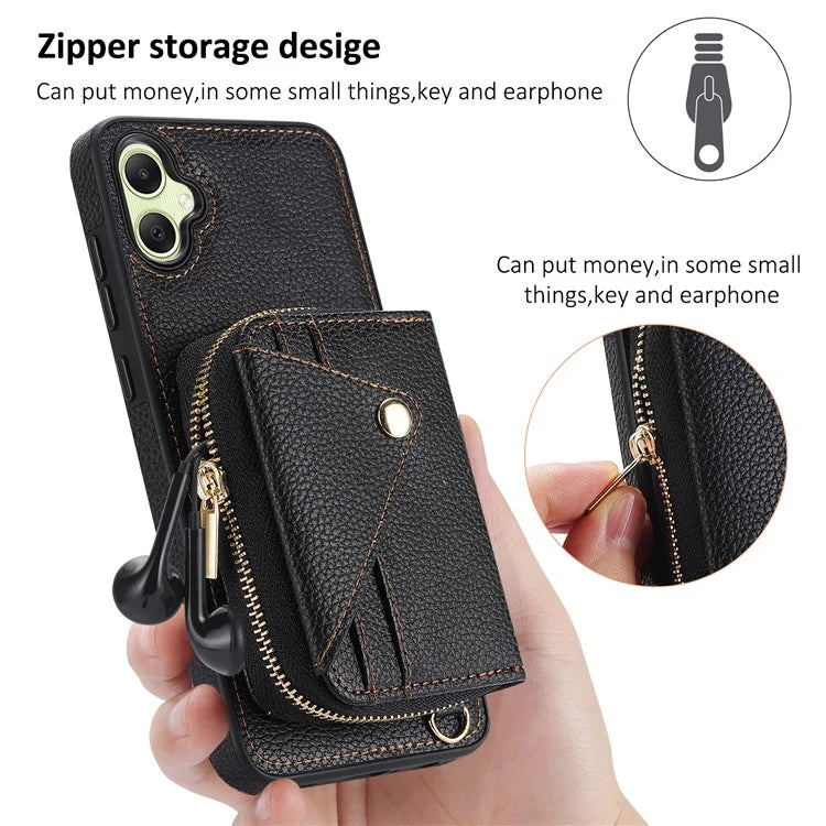 For Samsung Galaxy A05 4G Case RFID Blocking Leather Fully Wrapped Protective Cover