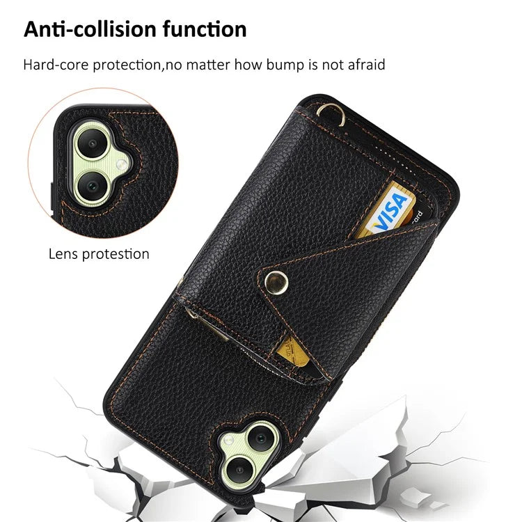 For Samsung Galaxy A05 4G Case RFID Blocking Leather Fully Wrapped Protective Cover