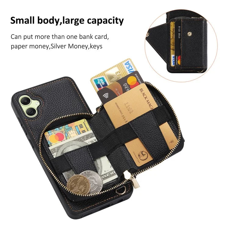 For Samsung Galaxy A05 4G Case RFID Blocking Leather Fully Wrapped Protective Cover