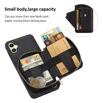 For Samsung Galaxy A05 4G Case RFID Blocking Leather Fully Wrapped Protective Cover