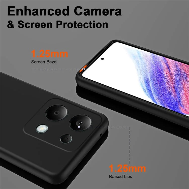 For Xiaomi Redmi Note 13 Pro 4G / Poco M6 Pro 4G TPU Case 2.2mm Rubberized Phone Cover