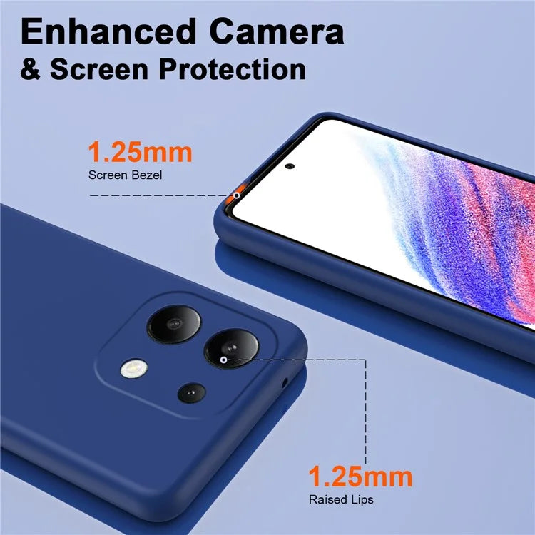 For Xiaomi Redmi Note 13 4G TPU Case 2.2mm Silky Touch Phone Cover Soft Lining