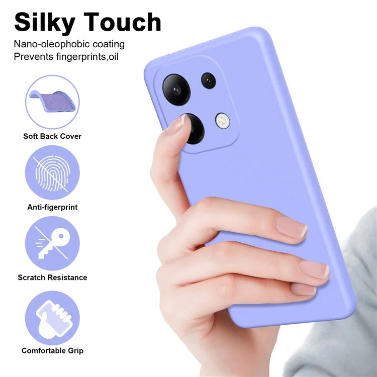 For Xiaomi Redmi Note 13 4G TPU Case 2.2mm Silky Touch Phone Cover Soft Lining
