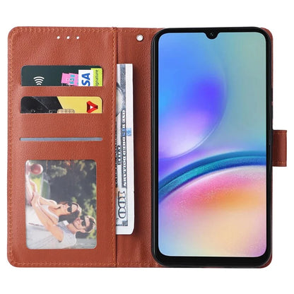 For Samsung Galaxy A24 4G (162.1 x 77.6 x 8.3mm) Magnetic Stand PU Leather Case Wallet Cell Phone Cover