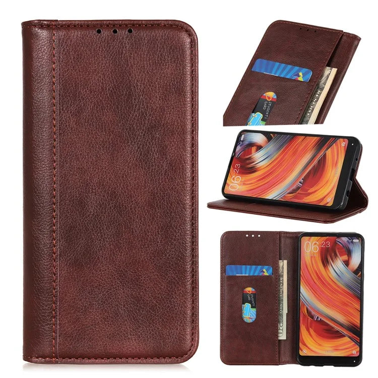 For Xiaomi 14 Ultra Case Litchi Texture Split Leather Wallet Phone Cover Magnetic Closing