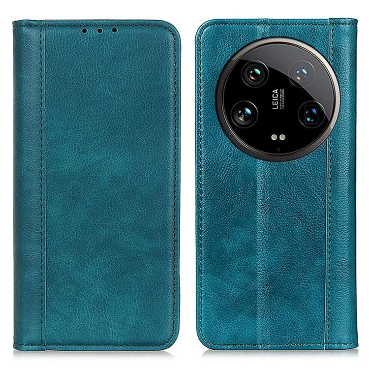 For Xiaomi 14 Ultra Case Litchi Texture Split Leather Wallet Phone Cover Magnetic Closing