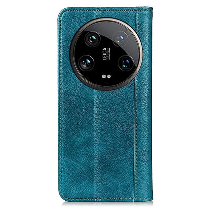 For Xiaomi 14 Ultra Case Litchi Texture Split Leather Wallet Phone Cover Magnetic Closing