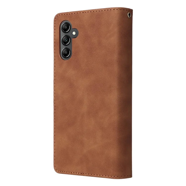 For Samsung Galaxy A05s 4G Case Zipper Phone Leather Cover with Multiple Card Slots
