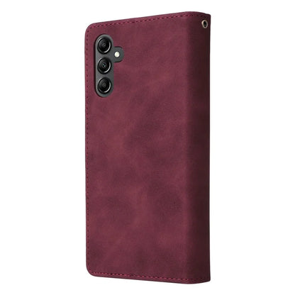 For Samsung Galaxy A05s 4G Case Zipper Phone Leather Cover with Multiple Card Slots