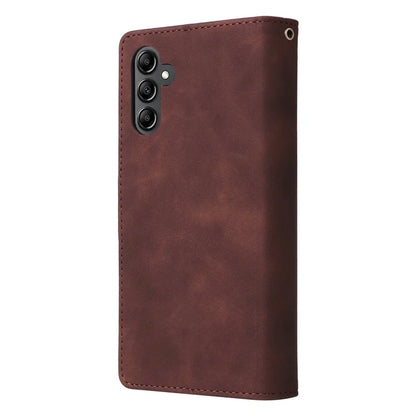 For Samsung Galaxy A05s 4G Case Zipper Phone Leather Cover with Multiple Card Slots