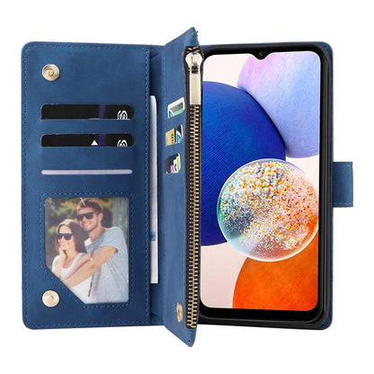 For Samsung Galaxy A05s 4G Case Zipper Phone Leather Cover with Multiple Card Slots