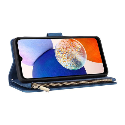 For Samsung Galaxy A05s 4G Case Zipper Phone Leather Cover with Multiple Card Slots